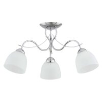 Deckenlampe 3-flammig Glas Chrom E27 B:58 cm Modern