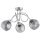 Deckenlampe 3-flammig Glas Silber E27 B:52 cm Modern