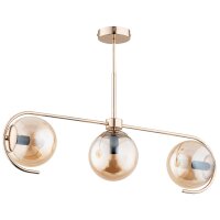 Deckenlampe 3-flammig Glas Gold Bernstein E14 H:47 cm