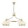 Pendelleuchte 2-flammig Glas Weiß Gold E27 L:70 cm