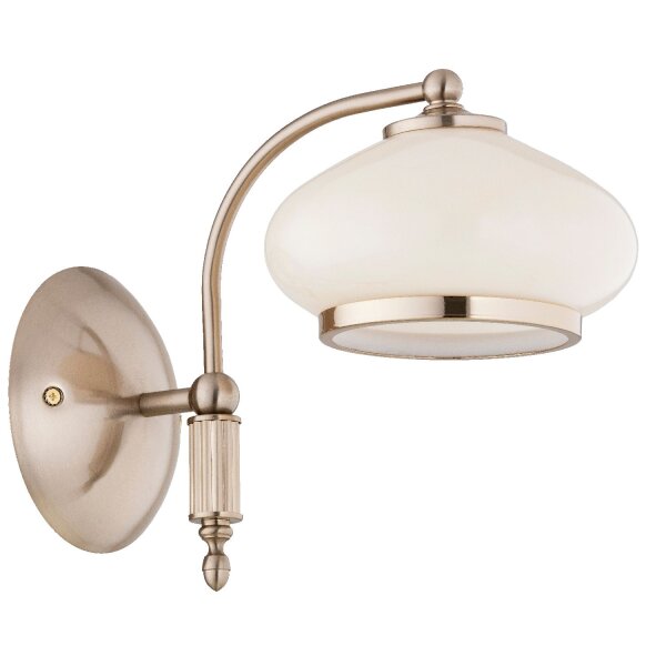 Wandlampe Gold Metall Glas E27 B:20 cm Modern dekorativ