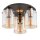 Deckenlampe 3-flammig Glas Gold E27 B:36 cm wohnlich