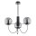 Deckenlampe 3-flammig Rauchglas Schwarz E14 L:46 cm
