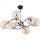 Deckenlampe 6-flammig Glas Schwarz Bernstein E14 66 cm