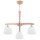 Deckenlampe 3-flammig Holz Wei&szlig; E27 L:52 cm wohnlich