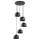 Pendelleuchte 5-flammig Metall Schwarz E27 L:29,5 cm