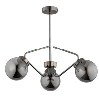 Deckenleuchte 3-flammig Rauchglas Metall E14 B:56 cm
