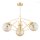 Deckenlampe 3-flammig Glas Gold E14 B:56 cm wohnlich