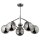 Deckenleuchte 5-flammig Rauchglas Metall E14 H:48 cm
