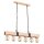 Hängelampe 6-flammig Holz E27 L:85 cm Skandinavisch