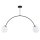 Deckenlampe 2-flammig Glas Schwarz Wei&szlig; E14 L:85 cm