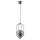 Pendelleuchte Rauchglas Schwarz Chrom E14 L:18,5 cm