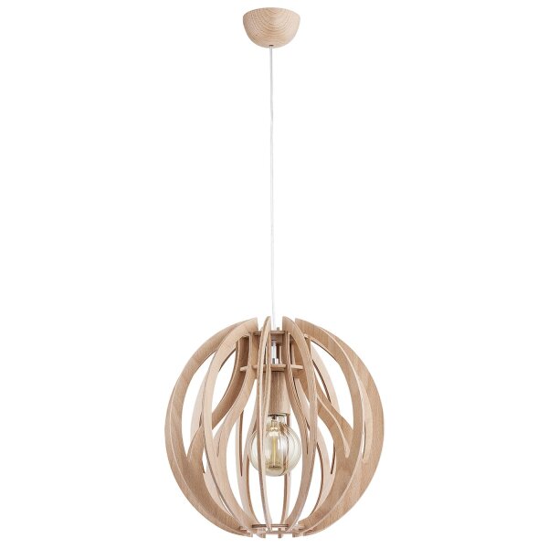 Hängelampe blendarm Holz E27 L:38,5 cm Skandinavisch