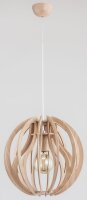 Hängelampe blendarm Holz E27 L:38,5 cm Skandinavisch