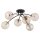 Deckenlampe 6-flammig Glas Schwarz Gold E14 L:59 cm