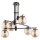 Deckenlampe 6-flammig Glas Gold E14 L:74 cm wohnlich