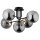 Deckenlampe 5-flammig Rauchglas Schwarz E14 L:65 cm