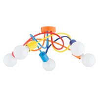 Deckenleuchte Kinder 5-flammig Bunt E27 B:52 cm Metall