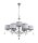 Opulenter Kronleuchter &Oslash;1m Chrom Grau 9xE27 AELUA