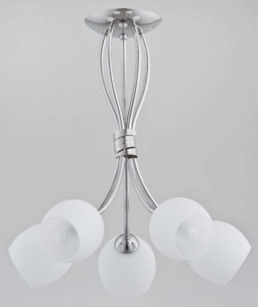 Deckenlampe 5-flammig Glas Metall Chrom E14 B:43 cm