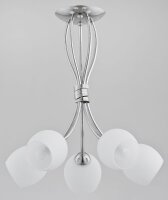 Deckenlampe 5-flammig Glas Metall Chrom E14 B:43 cm