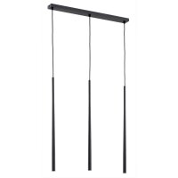 Pendelleuchte 3-flammig Metall Schwarz G9 L:60 cm