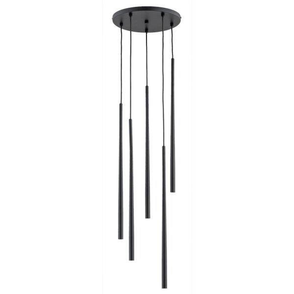 Pendelleuchte 5-flammig Schwarz G9 L:30 cm dekorativ