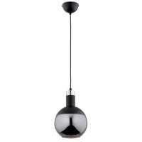 Hängelampe blendarm Glas Schwarz E27 L:20 cm Modern