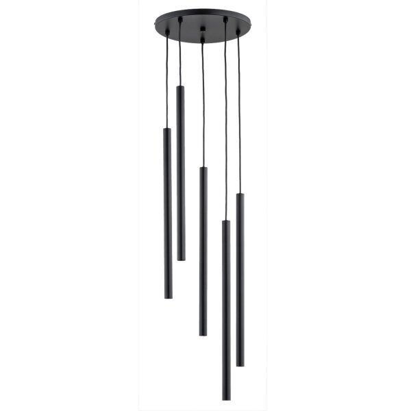 Pendelleuchte Schwarz 5-flammig G9 L:30 cm dekorativ