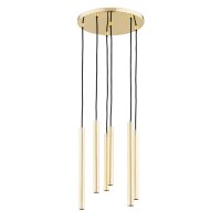Pendelleuchte 6-flammig Gold G9 L:30 cm Modern Zylinder