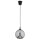 Pendelleuchte Rauchglas Schwarz E27 L:20 cm dekorativ