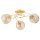 Deckenlampe 3-flammig Glas Gold Bernstein E27 B:56 cm