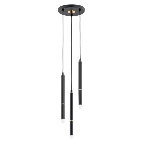 Pendelleuchte 3-flammig Schwarz G9 L:19,5 cm Modern