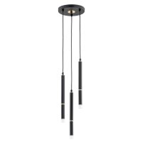 Pendelleuchte 3-flammig Schwarz G9 L:19,5 cm Modern