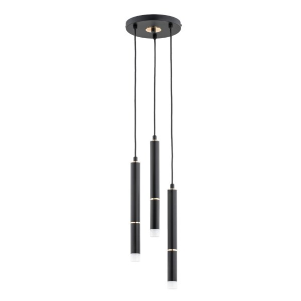 Pendelleuchte 3-flammig Metall Schwarz G9 L:19,5 cm