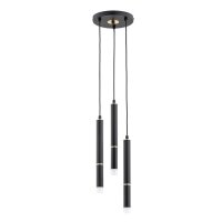 Pendelleuchte 3-flammig Metall Schwarz G9 L:19,5 cm