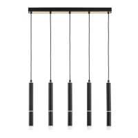 Pendelleuchte 5-flammig Schwarz G9 L:60 cm dekorativ