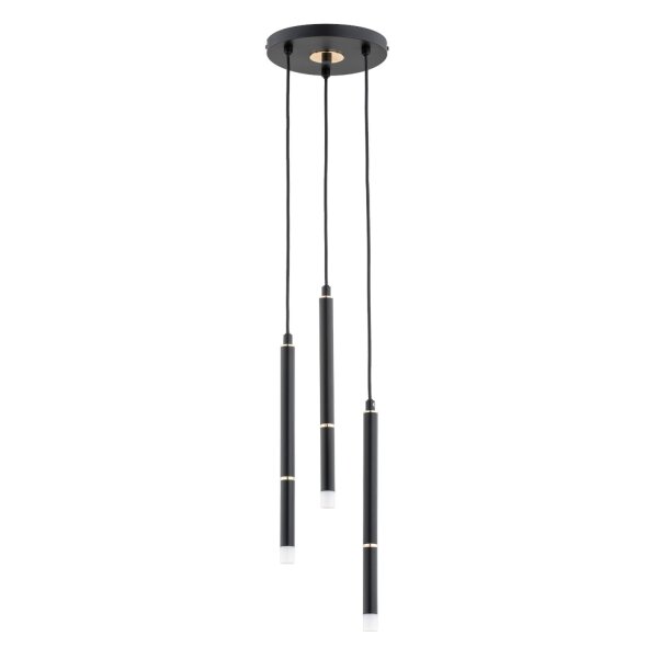 Pendelleuchte Metall Schwarz 3-flammig G9 L:19,5 cm