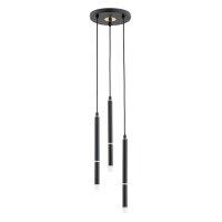 Pendelleuchte Metall Schwarz 3-flammig G9 L:19,5 cm