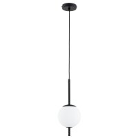 H&auml;ngelampe blendarm Glas Schwarz E14 L:15 cm Modern