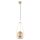 H&auml;ngelampe blendarm Glas Gold Bernstein E14 L:20 cm