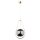 Pendelleuchte Glas Schwarz Gold E27 L:24 cm wohnlich