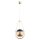 Pendelleuchte Glas Schwarz Gold E27 L:24 cm dekorativ