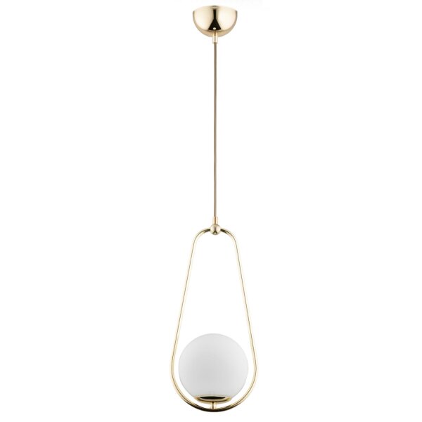 Pendelleuchte Glas Gold E14 L:18 cm Modern dekorativ