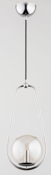 Hängelampe Glas Chrom Bernstein E14 L:18 cm wohnlich
