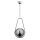 Pendelleuchte Rauchglas Chrom E27 L:22,5 cm wohnlich