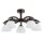 Deckenlampe blendarm 5-flammig Holz Glas E27 L:56 cm