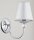 Wandleuchte Stoff Chrom E14 B:15 cm Modern dekorativ