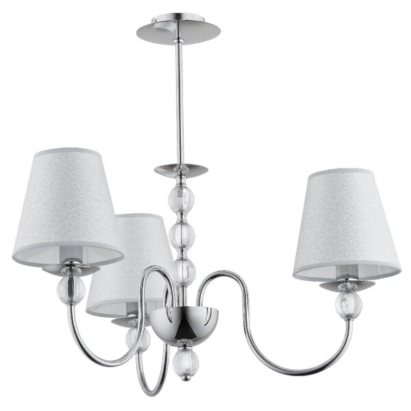 Deckenlampe Stoff Chrom E14 L:52 cm Modern dekorativ