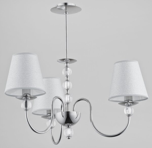Deckenlampe Stoff Chrom E14 L:52 cm Modern dekorativ